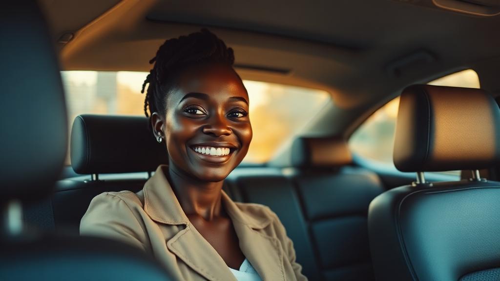 Happy passenger